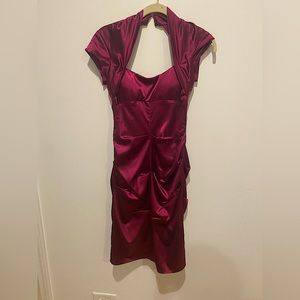 Gorgeous vintage burgundy cocktail dress